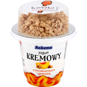 Jogurt Kremowy Brzoskwinia z Granolą 230g Bakoma