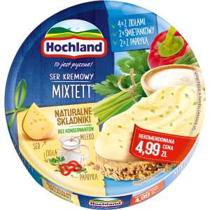 Serek Topiony Kremowy Mixtett Krążek 180g Hochland