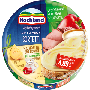 Serek Topiony Kremowy Sortett Krążek 180g Hochland