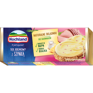 Serek Topiony Kremowy z Szynką Bloczek 90g Hochland