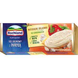 Serek Topiony Kremowy z Papryką Bloczek 90g Hochland