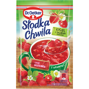 Kisiel Słodka Chwila Poziomkowa Kawałki Owoców 31,5g Dr.Oetker