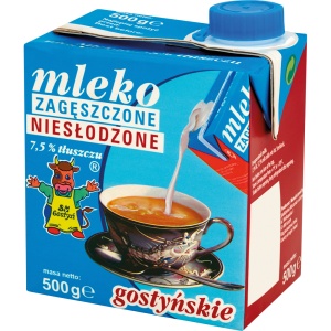 Mleko Gostyńskie Zagęszczone Niesłodzone 7,5% 500g SM Gostyń