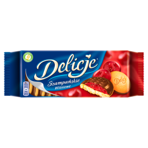 Ciastka Delicje z Galaretką Wiśniową 147g