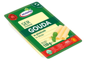Ser Żółty Gouda Plastry 150g Mlekpol