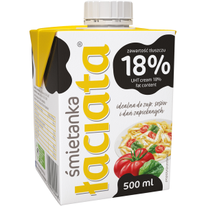 Śmietanka UHT 18% Łaciata 500ml Mlekpol