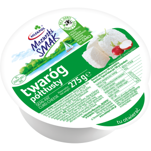 Twaróg Półtłusty Mazurski Smak 275g Mlekpol