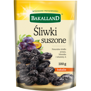 Śliwki Kalifornijskie Suszone 100g Bakalland