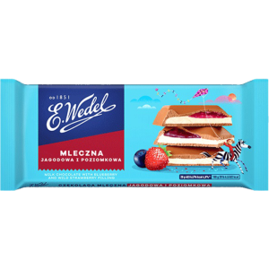Czekolada Mleczna Jagoda i Poziomka 100g Wedel