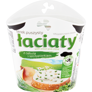 Serek do Smarowania Puszysty Łaciaty z Cebulą i Szczypiorkiem 150g Mlekpol