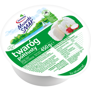 Twaróg Półtłusty Mazurski Smak 450g Mlekpol