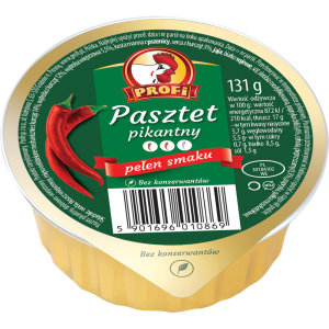 Pasztet Wielkopolski z Drobiem Pikantny 131g Profi