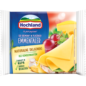 Ser Kremowy Emmentaler Plastry 130g Hochland