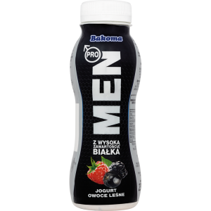 Jogurt Wysokoproteinowy Men do Picia Owoce Leśne 230g Bakoma