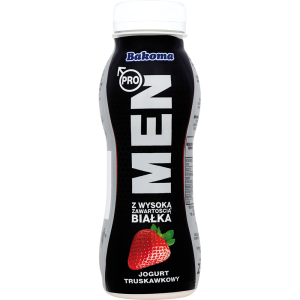 Jogurt Wysokoproteinowy Men do Picia Truskawka 230g Bakoma