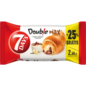 Rogalik 7 Days Max Double z Nadzieniem Kakaowym i Waniliowym 110g
