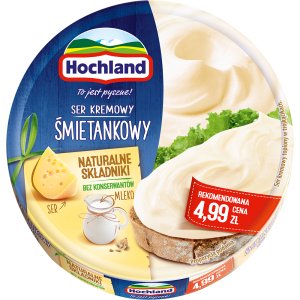 Serek Topiony Kremowy Śmietankowy Krążek 180g Hochland