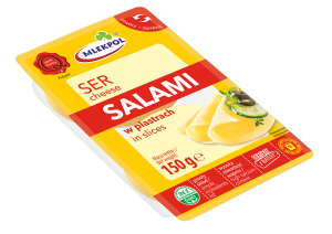 Ser Żółty Salami Plastry 150g Mlekpol