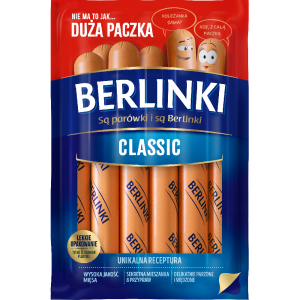 Parówki Berlinki Classic 10szt Morliny 500g
