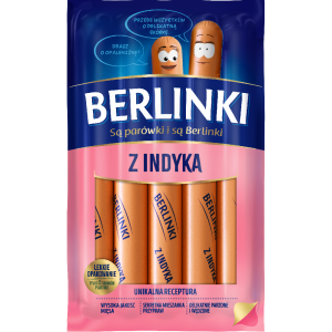Parówki Berlinki z Indyka 5szt Morliny 250g