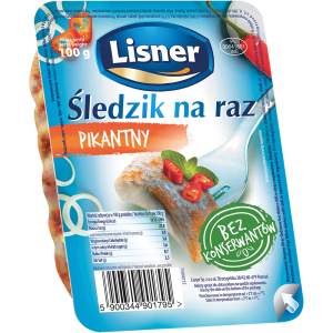 Śledzik Na Raz Pikantny 100g Lisner