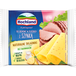 Ser Kremowy z Szynką Plastry 130g Hochland